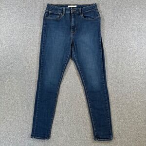 Levi's Jeans Womens 32 721 High Rise Skinny Dark Indigo Blue Stretch Denim